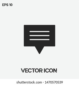 Message, chat, conversation symbol vector icon for web and mobile application. Premium quality.