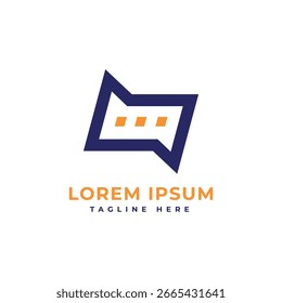 message chat icon logo design modern minimal concept for chatting business app brand