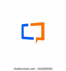 Message chat icon logo vector Eps