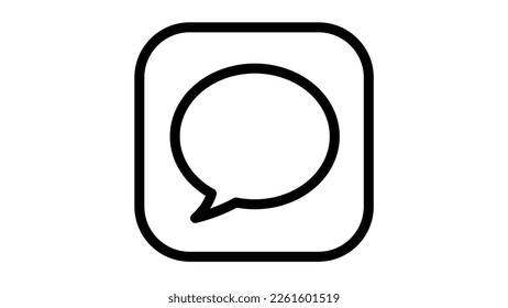 Message chat icon on your app. Flat vector graphic.