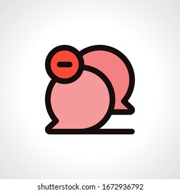 message and chat icon pink outline 