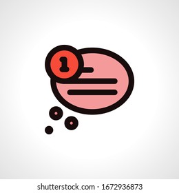 icono de mensaje y chat esquema rosado 