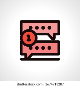 message and chat icon pink outline
