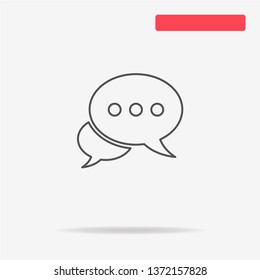 Message or chat icon. Vector concept illustration for design.