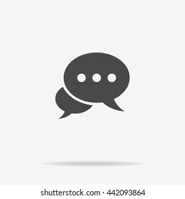 Message or chat icon. Vector concept illustration for design.