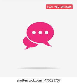 Message or chat icon. Vector concept illustration for design.