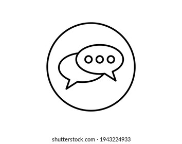 Message or chat icon. Vector illustration.