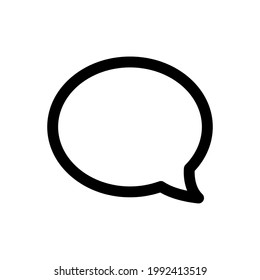 Message or chat icon vector illustration. Bubble symbol in outline style