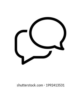 Message or chat icon vector illustration. Bubble symbol in outline style