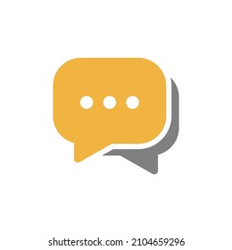 Message or chat icon vector illustration. Three point. Bubble symbol in outline style