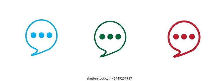Message, and chat icons set. Speech bubble, message collection. Chat icon. Talk bubble speech icon. Dialogue balloon icon. Comment icon speech bubble symbol. Speech bubble collection.