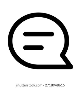 Icono de línea moderna de chat de mensajes. Profesional de Vector mínimo que representa la comunicación, los mensajes de conversación y la interacción digital.
