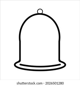 Message chat notification bell outline vector icon for apps white
