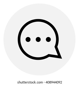 message chat sms talk icon speech bubble sign black isolated eps web pictogram