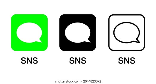 Message, chat, sns App Icon Vector Design Illustration Material
