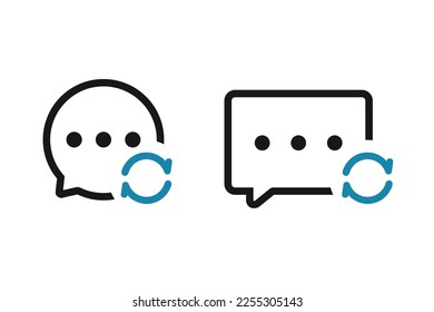 Sincronización de chat de mensajes. Vector de ilustración