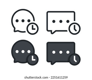 Message chat time icon. Illustration vector