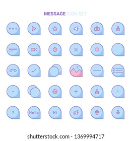 Message and chating icon set