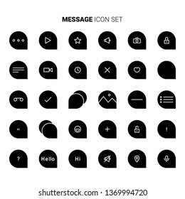Message and chating icon set