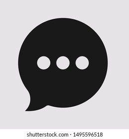 message chatting communication sms icon black flat design