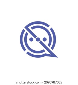 message chatting logo design free vector template