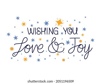 message of christmas with stars