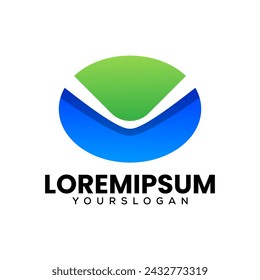message circle logo design vector  
