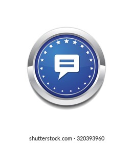 Message Circular Vector Blue Web Icon Button