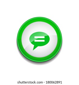 Message Circular Vector Green Web Icon Button