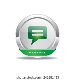 Message Circular Vector GreenWeb Icon Button