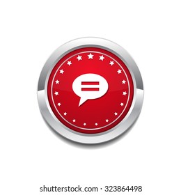 Message Circular Vector Red Web Icon Button