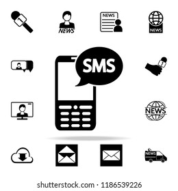 message in the classic phone icon. Media icons universal set for web and mobile