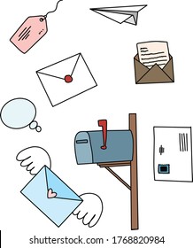 message clip art collection vector illustration
