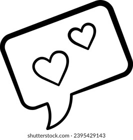 Message Cloud with Hearts for Coloring. Declaration of Love via SMS. Online flirting. Love Messages Concept