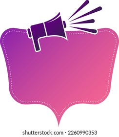 Message cloud with loudspeaker design for special promotion and promotion