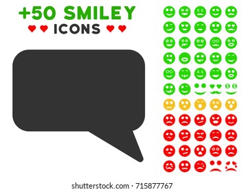 Message Cloud pictograph with bonus avatar design elements. Vector illustration style is flat iconic symbols for web design, app user interfaces.