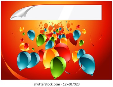 message with colored balloons