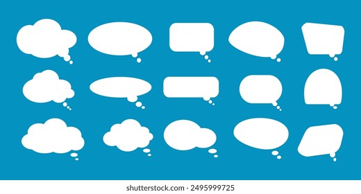 Message comments chat box. Collection of speech bubbles, text boxes and conversation chats in comics. Vektor set of speech bubbles.