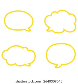 Message comments chat box. Collection of speech bubbles, text boxes and conversation chats in comics. Vektor set of speech bubbles.