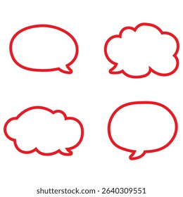 Message comments chat box. Collection of speech bubbles, text boxes and conversation chats in comics. Vektor set of speech bubbles.