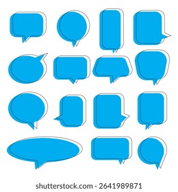 Message comments chat box. Collection of speech bubbles, text boxes and conversation chats in comics. Vektor set of speech bubbles.