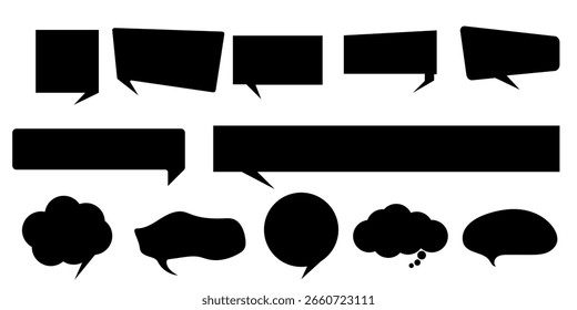 Caixa de chat de comentários de mensagem. Coleção de balões de fala, caixas de texto e bate-papos de conversa em quadrinhos. Vektor conjunto de bolhas de fala.