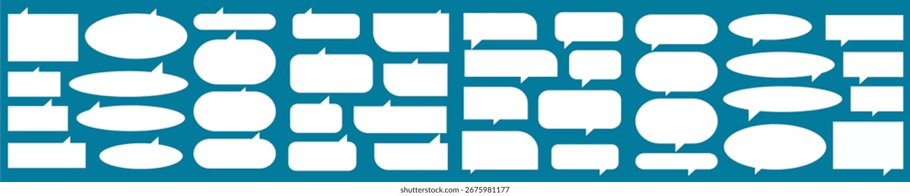 Caixa de chat de comentários de mensagem. Coleção de balões de fala, caixas de texto e bate-papos de conversa em quadrinhos. Vektor conjunto de bolhas de fala.