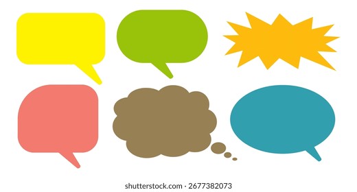 Caixa de chat de comentários de mensagem. Coleção de balões de fala, caixas de texto e bate-papos de conversa em quadrinhos. Vektor conjunto de bolhas de fala.