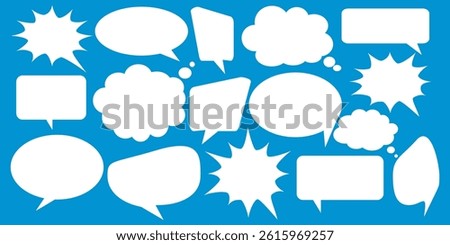 Message comments chat box. Collection of speech bubbles, text boxes and conversation chats in comics. Vektor set of speech bubbles.