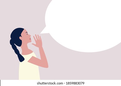 Message and communication concept. Message announcement template. Vector illustration in a flat style