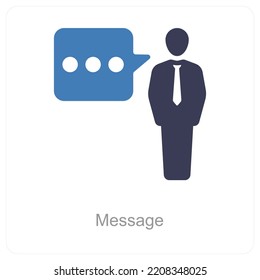 Concepto de icono de mensaje y comunicación