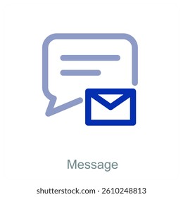 Message and communication icon concept