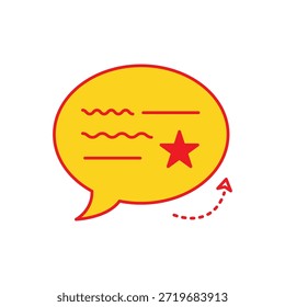 Message communication illustration icon for chat apps support interface design