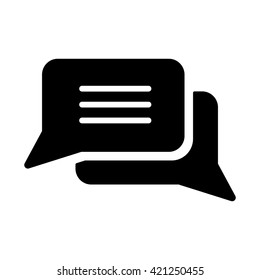 message communication rectangular icon black on white background